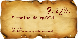 Firneisz Árpád névjegykártya
